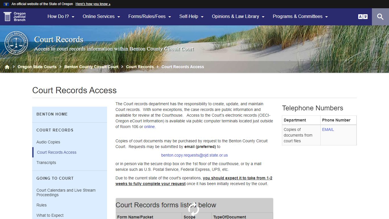 Oregon Judicial Department : Court Records Access : Court Records ...